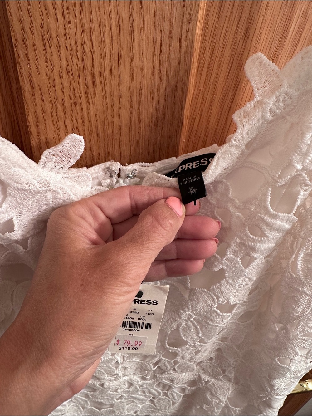 Express White Lace Dress - Picture 4 of 4